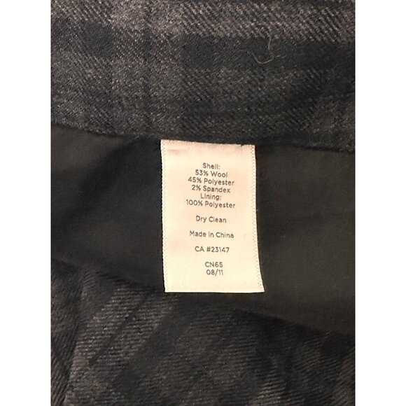 $120 Talbots Petites Women's Wool Blend Ankle Plaid Gray Pants Size 4p #1154 - Picture 12 of 12